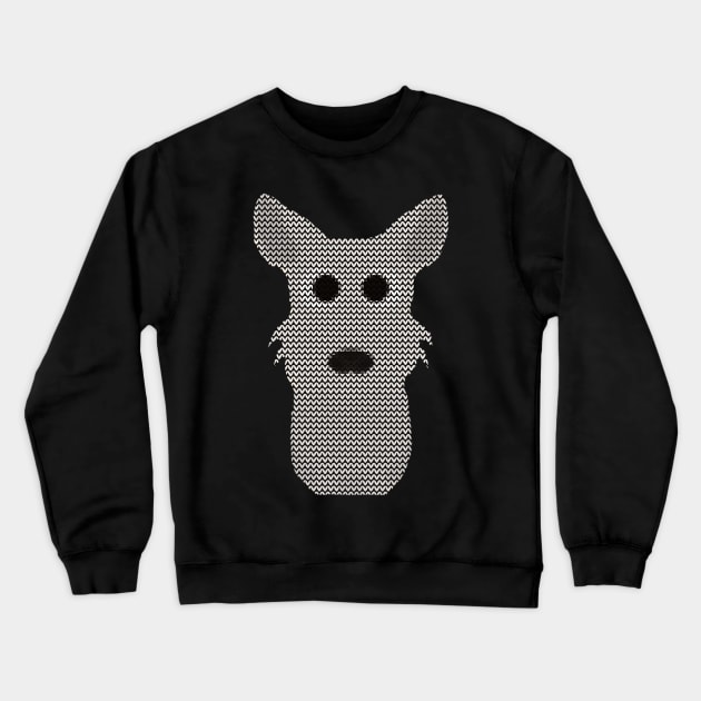 West Highland Terrier Ugly Christmas Sweater Knit Pattern Crewneck Sweatshirt by DoggyStyles